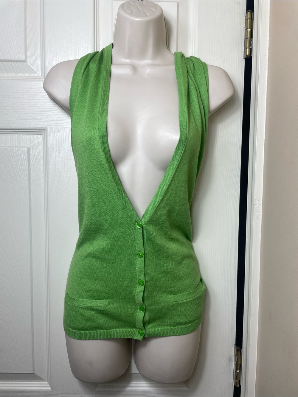 Rebecca Moses Lime Green Halter Top NWOT